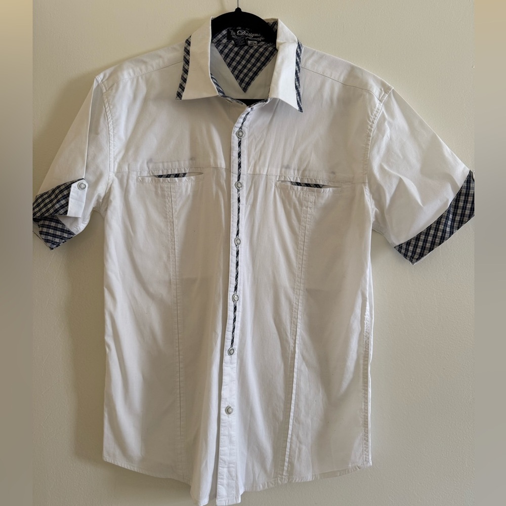 White and Black Men's Shirt